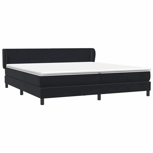 Box Spring легло с матраци Black 180x210 cm Velvet