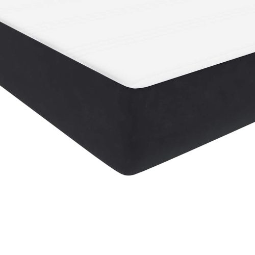 Box Spring легло с матраци Black 180x210 cm Velvet