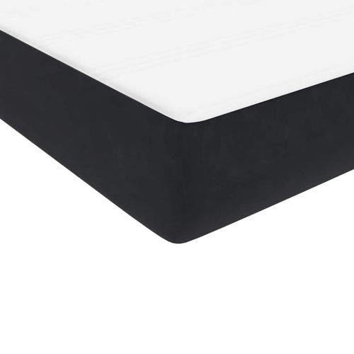 Box Spring легло с матраци Black 180x210 cm Velvet