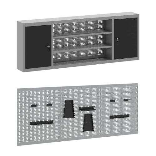 Работна маса с чекмедже 7 pcs Черно 150 x 55 x 200 см Стомана