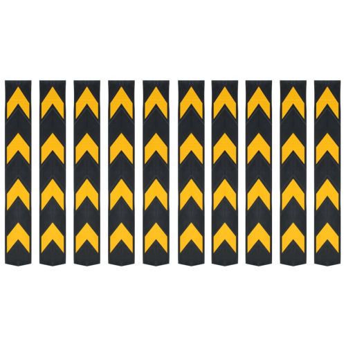 Светлоотразителни ъглови протектори, 10 бр, гума, 80 см