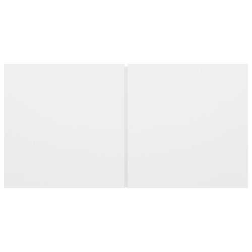 Комплект ТВ шкафове от 7 части, бял, инженерно дърво