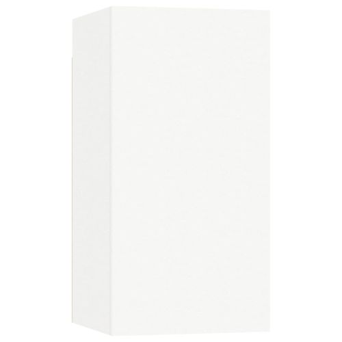 Комплект ТВ шкафове от 7 части, бял, инженерно дърво