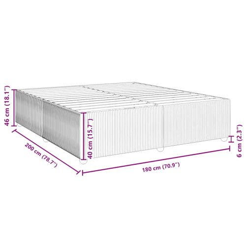 Рамка за легло без матрак, таупе, 180x200 см плат