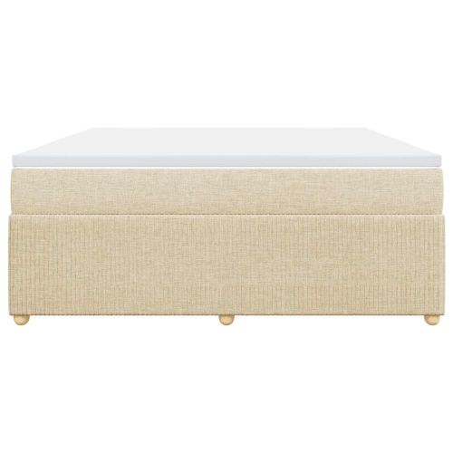 Боксспринг легло с матрак, кремава, 180x200 см, плат