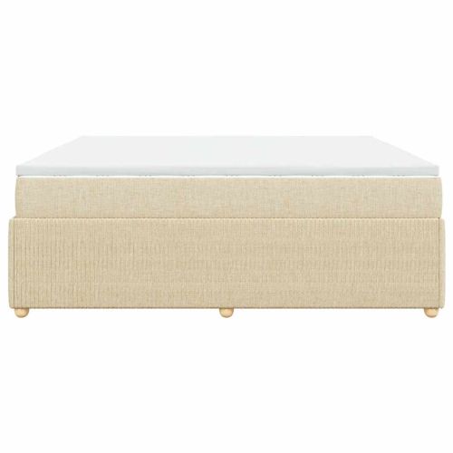 Боксспринг легло с матрак, кремава, 180x200 см, плат