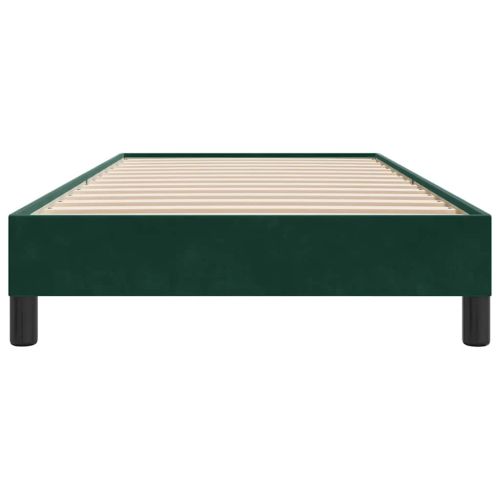 Box Spring Легло без матрак Тъмнозелено 80x210 cm Кадифе