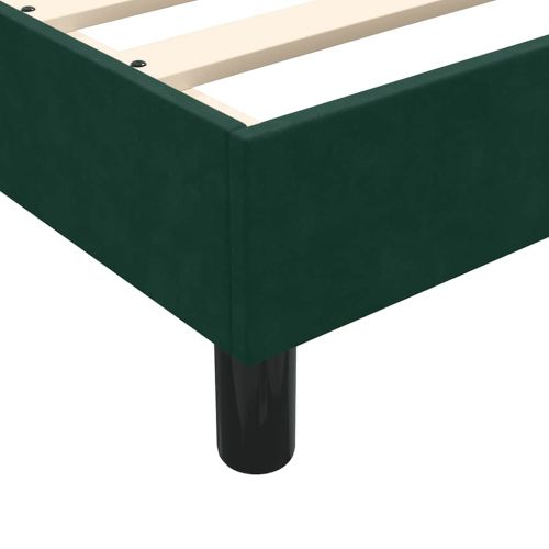 Box Spring Легло без матрак Тъмнозелено 80x210 cm Кадифе