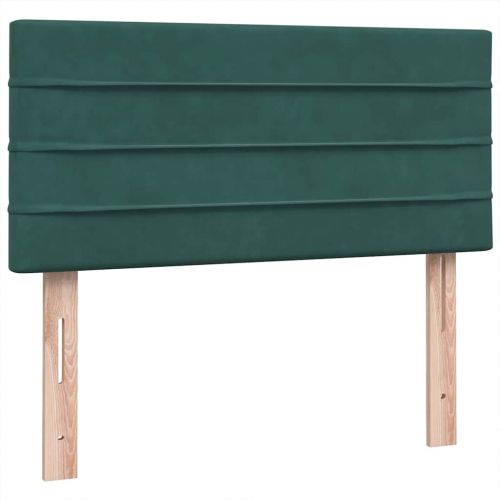 Box Spring легло с матрак Тъмнозелено 80x210 cm Кадифе