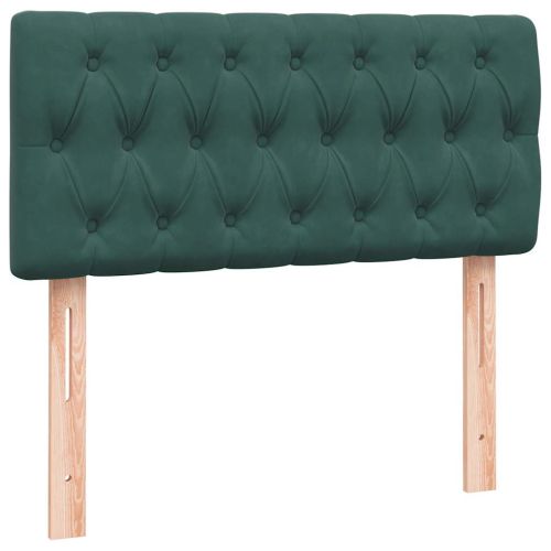 Box Spring легло с матрак Тъмнозелено 80x210 cm Кадифе