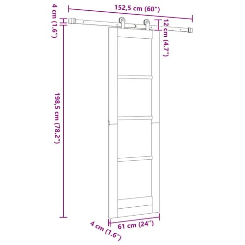 Преплъзваща се врата ORKDAL Бяло 61 x 198,5 см