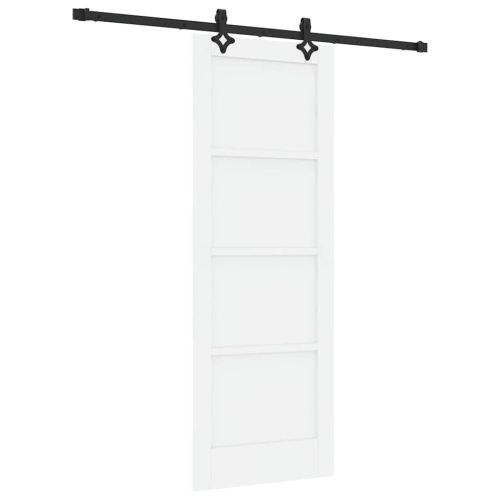 Преплъзваща се врата Бял и черен 73,5 x 198,5 см
