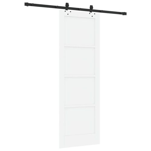 Преплъзваща се врата Бял и черен 73,5 x 211 см
