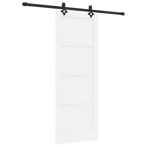 Преплъзваща се врата Бял и черен 78 x 202 см