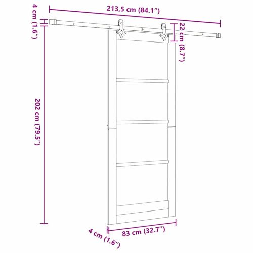 Преплъзваща се врата ORKDAL Бяло 83 x 202 см