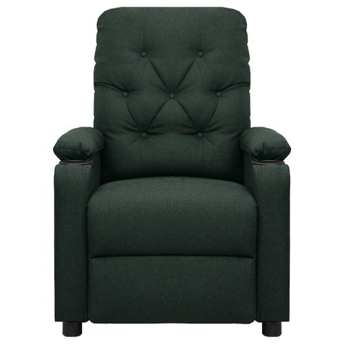 Масажен стол, тъмнозелен, текстил