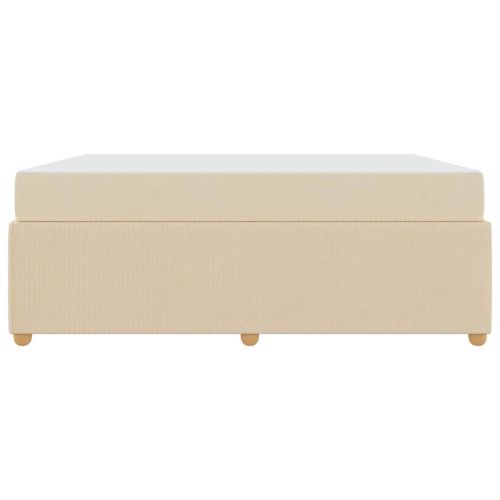 Рамка за легло с матрак Крем 180 x 200 cm текстил