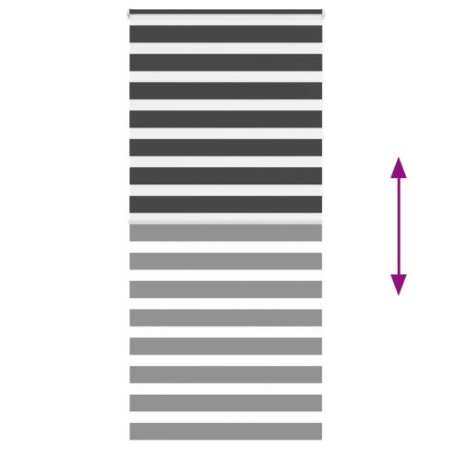 Зеброва щора черна 100x230 см ширина на плата 95,9 cm полиестер