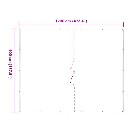 Прозрачен брезент с капси 4x12 m Полиетилен