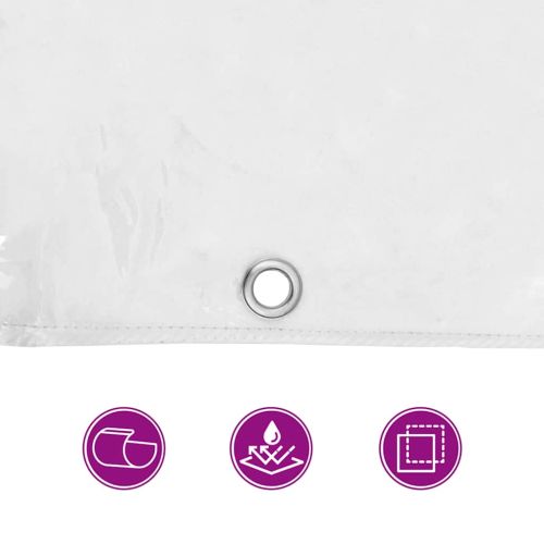 Прозрачен брезент с капси 5x5 m PVC