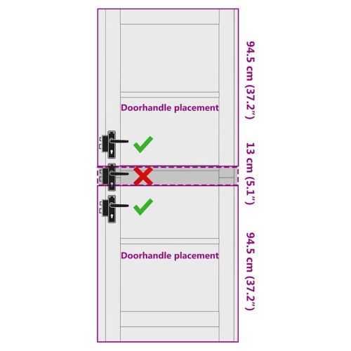 Вътрешна врата ORKDAL Бяло 78 x 202 см Шперплат