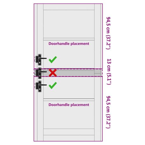 Вътрешна врата ORKDAL Бяло 93 x 202 см Шперплат