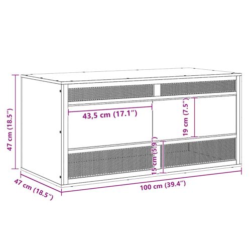 Терариум, инженерно дърво, 100x47x47 см