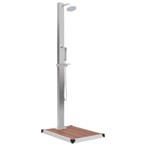 Градински душ с корито, WPC, неръждаема стомана