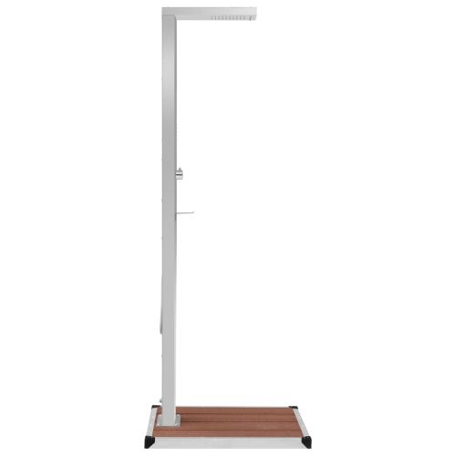 Градински душ с корито, WPC, неръждаема стомана