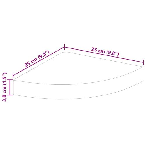 Окачени ъглови рафтове, 2 бр, черни, 25x25x3,8 см, МДФ