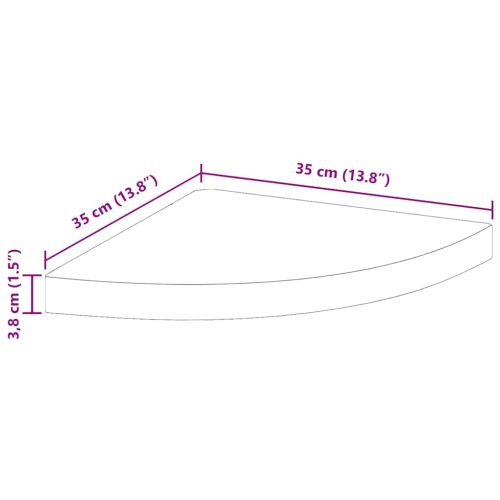 323909 Floating Corner Shelves 4 pcs High Gloss White 35x35x3,8 cm MDF