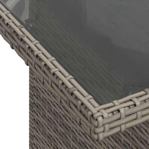 Градински комплект диван с възглавници 8 части сив полиратан