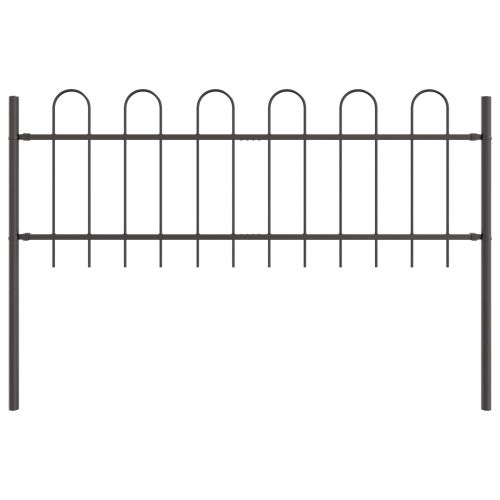 Градска ограда Сив 3.4 x 0.6 м Прахово покритие стомана