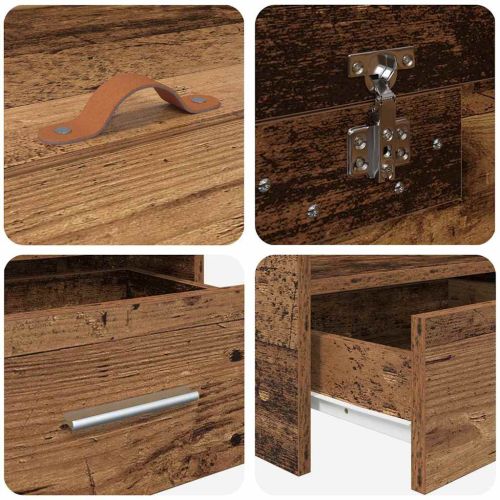 Рамка за легло Старо дърво 100 x 200 cm Инженерно дърво