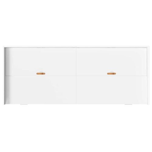 Рамка за легло с таблото Бяло 70 x 190 cm Инженерно дърво