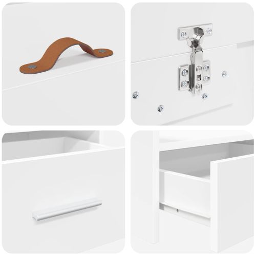 Рамка за легло с таблото Бяло 70 x 190 cm Инженерно дърво