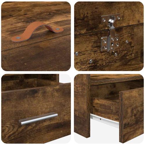 Рамка за легло Старо дърво 70 x 190 cm Инженерно дърво