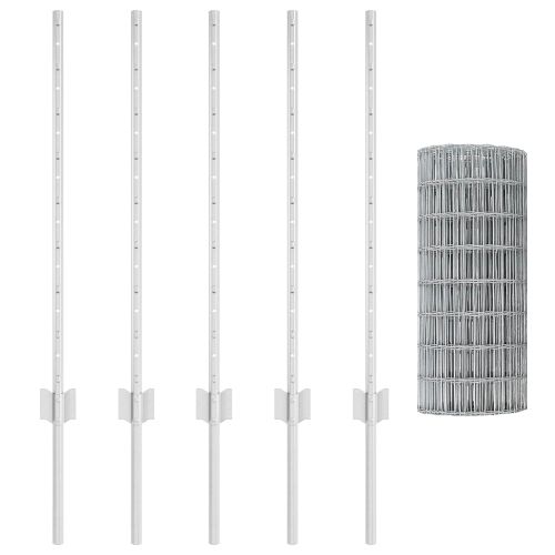 Ограда с пост Сребрист 0,8 x 10 m Стомана