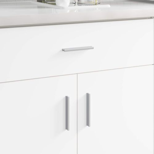 Дръжка Едноцветен 2 pcs Сребрист 105.7 x 7.4 x 15.5 мм Алуминий