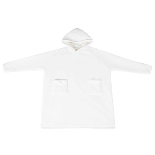 Одеяло с качулка Бяло 95 x 85 см Флийс и фланел