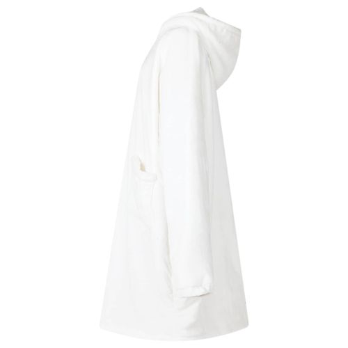 Одеяло с качулка Бяло 95 x 85 см Флийс и фланел