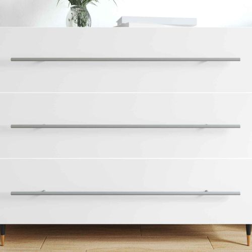 Дръжка за шкаф 2 pcs Сребрист 800 mm Неръждаема стомана