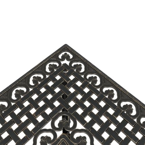 Градинска маса, бронз, 80x80x75 см, лят алуминий