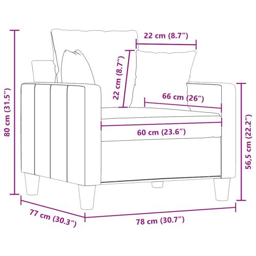 Стол кресло светлосив 60 см плат