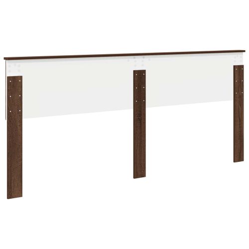 Облегалка за глава с таблото Кафяв дъб 200 cm Инженерно дърво