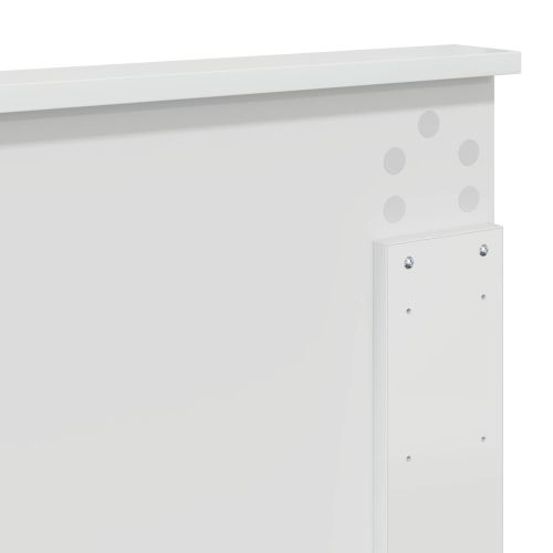 Облегалка за глава Гланцово бяло 180 cm Инженерно дърво