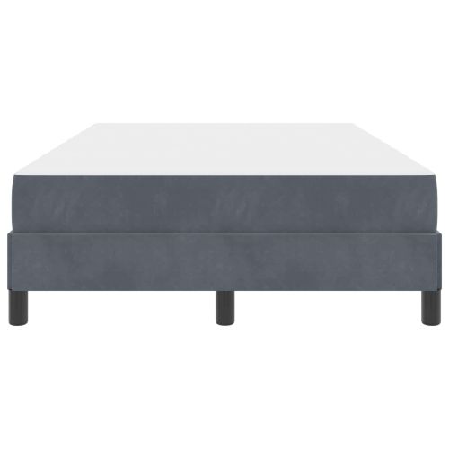 Легло с пружинирана основа Тъмен сив 120 x 190 cm текстил