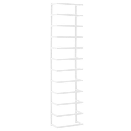 Поставка за кърпи, бяла, 24x12x96 см, стомана