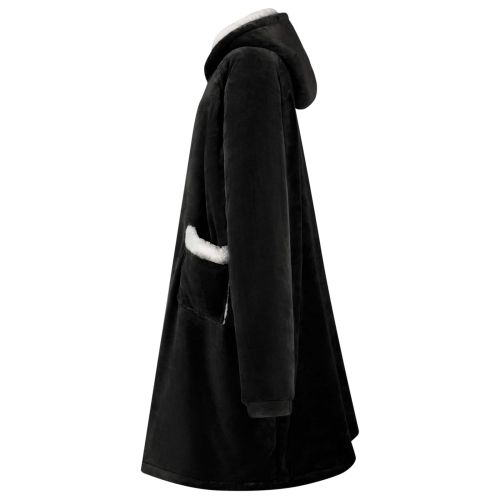 Одеяло с качулка Черно 95 x 85 см Флийс и фланел