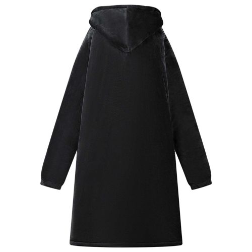 Одеяло с качулка Черно 95 x 85 см Флийс и фланел